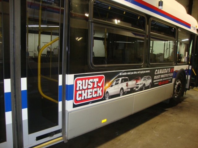 Rust Check Ad on Brampton Bus 1